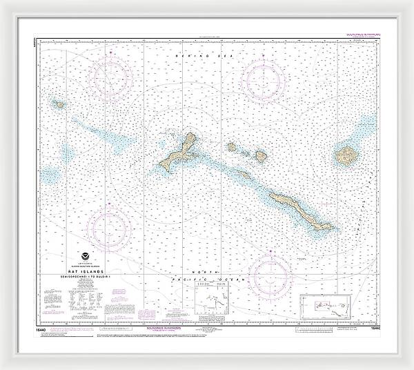 Nautical Chart-16440 Rat Islands Semisopochnoi Island-buldir L - Framed Print