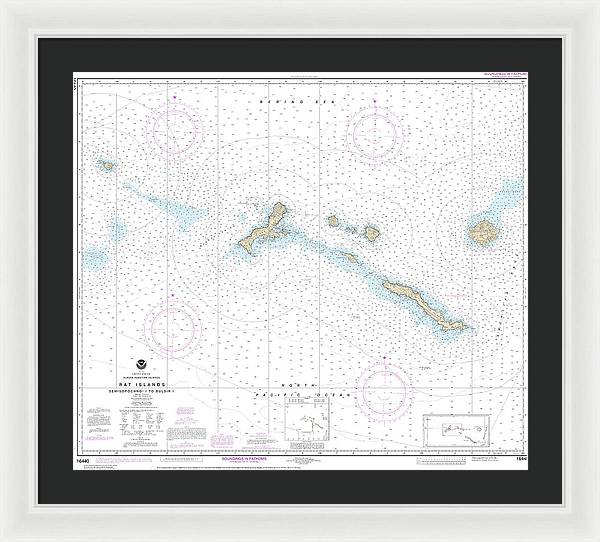 Nautical Chart-16440 Rat Islands Semisopochnoi Island-buldir L - Framed Print