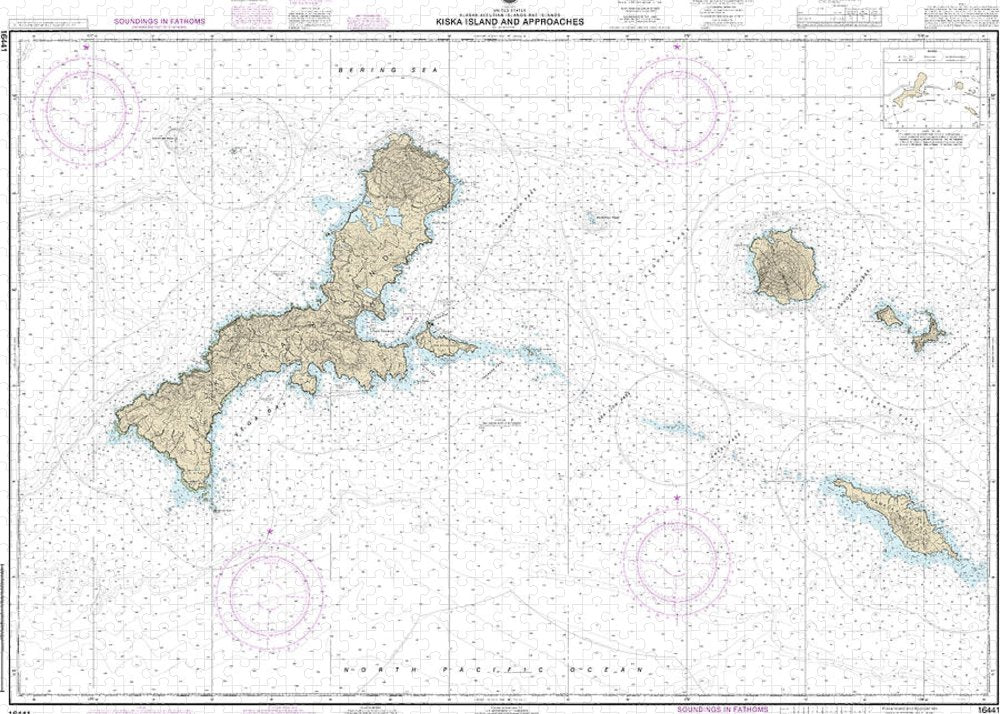 Nautical Chart-16441 Kiska Island-approaches - Puzzle