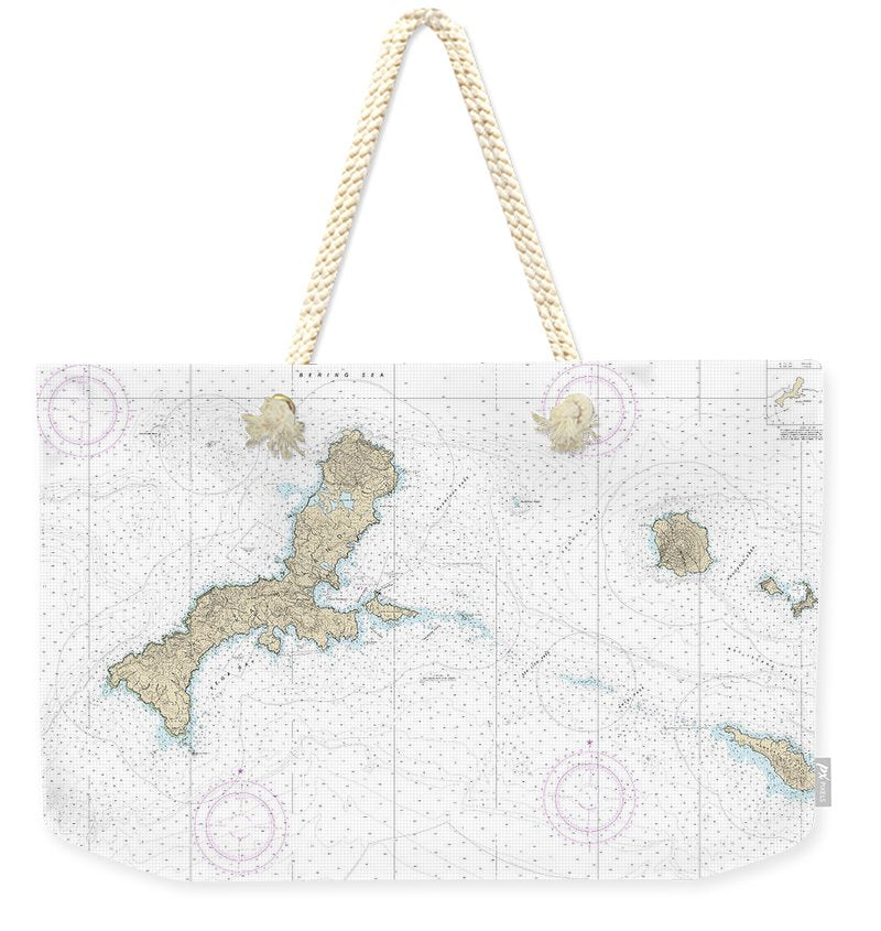 Nautical Chart-16441 Kiska Island-approaches - Weekender Tote Bag