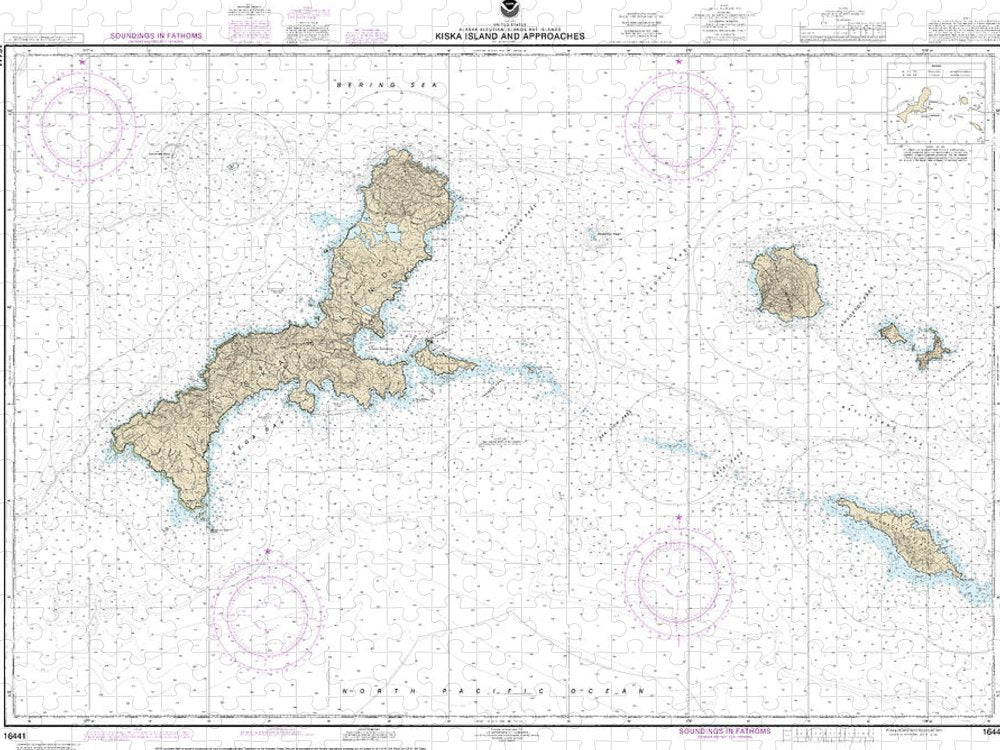 Nautical Chart 16441 Kiska Island Approaches Puzzle