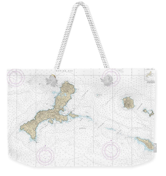 Nautical Chart-16441 Kiska Island-approaches - Weekender Tote Bag