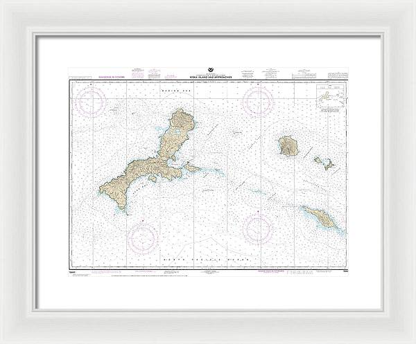 Nautical Chart-16441 Kiska Island-approaches - Framed Print