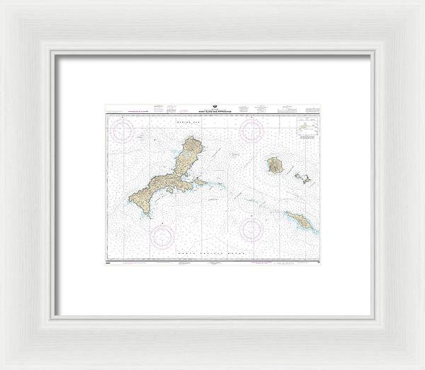 Nautical Chart-16441 Kiska Island-approaches - Framed Print