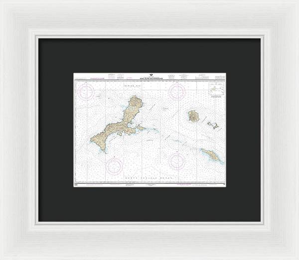 Nautical Chart-16441 Kiska Island-approaches - Framed Print