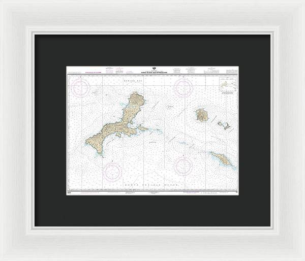 Nautical Chart-16441 Kiska Island-approaches - Framed Print