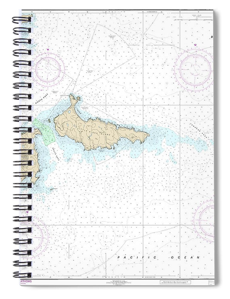 Nautical Chart 16442 Kiska Harbor Approaches Spiral Notebook