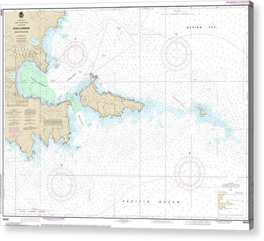 Nautical Chart-16442 Kiska Harbor-Approaches  Acrylic Print