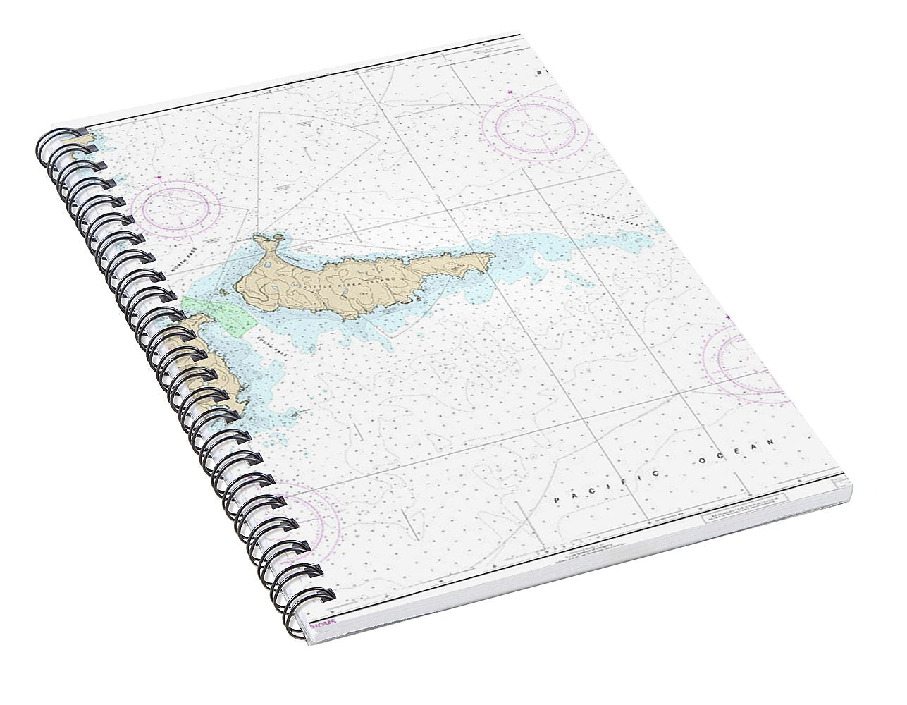 Nautical Chart-16442 Kiska Harbor-approaches - Spiral Notebook