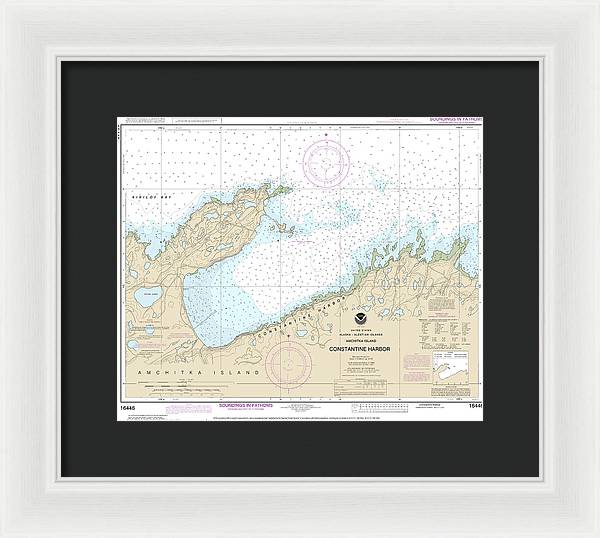 Nautical Chart-16446 Constantine Harbor, Amchitka Island - Framed Print