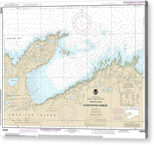 Nautical Chart-16446 Constantine Harbor, Amchitka Island  Acrylic Print