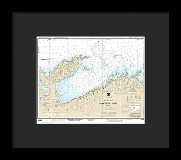 Nautical Chart-16446 Constantine Harbor, Amchitka Island - Framed Print