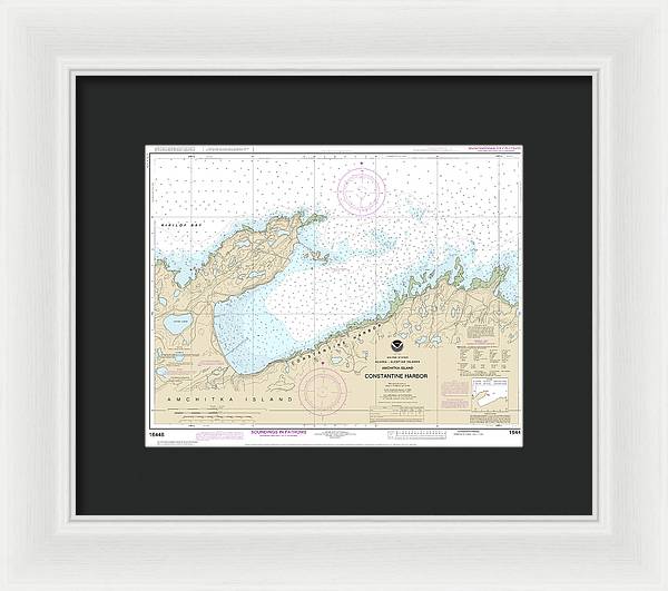 Nautical Chart-16446 Constantine Harbor, Amchitka Island - Framed Print