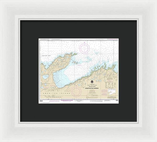 Nautical Chart-16446 Constantine Harbor, Amchitka Island - Framed Print