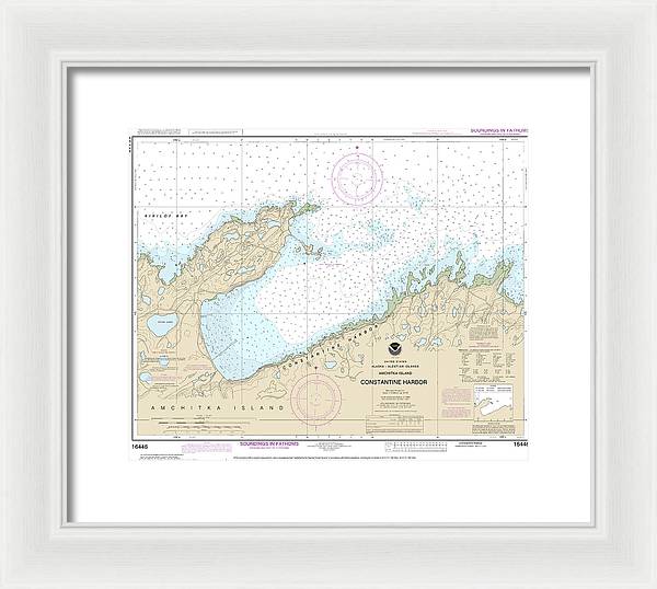 Nautical Chart-16446 Constantine Harbor, Amchitka Island - Framed Print