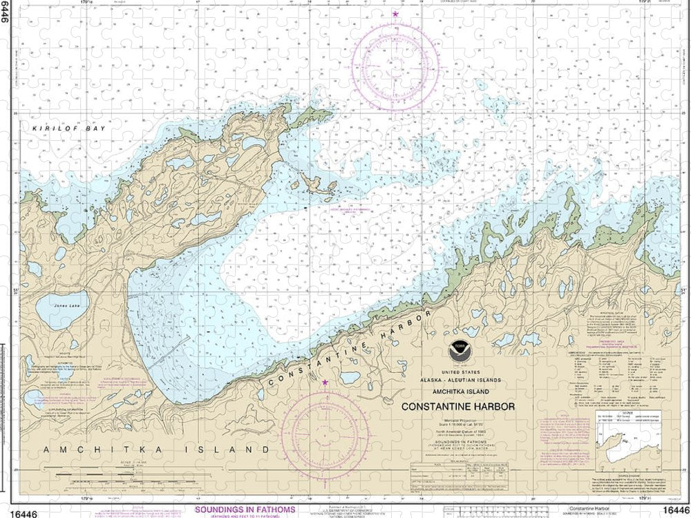 Nautical Chart 16446 Constantine Harbor, Amchitka Island Puzzle