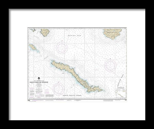 A beuatiful Framed Print of the Nautical Chart-16450 Amchitka Island-Approaches by SeaKoast