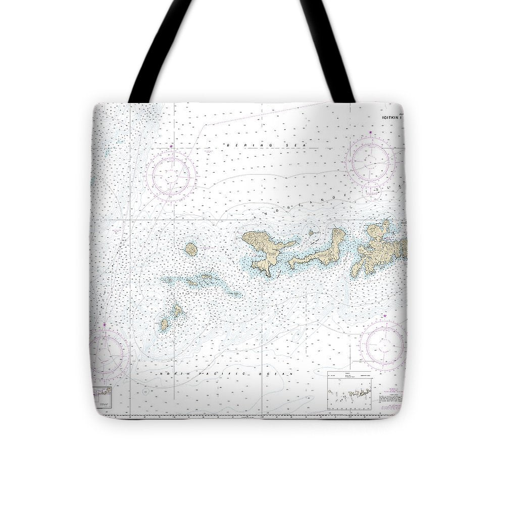 Nautical Chart-16460 Igitkin Ls-semisopochnoi Island - Tote Bag