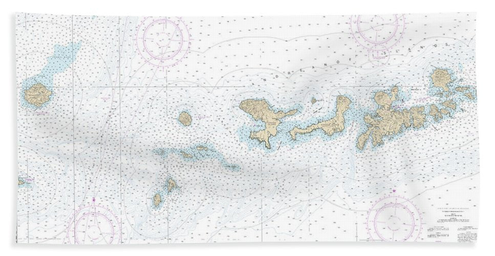 Nautical Chart 16460 Igitkin Ls Semisopochnoi Island Bath Towel