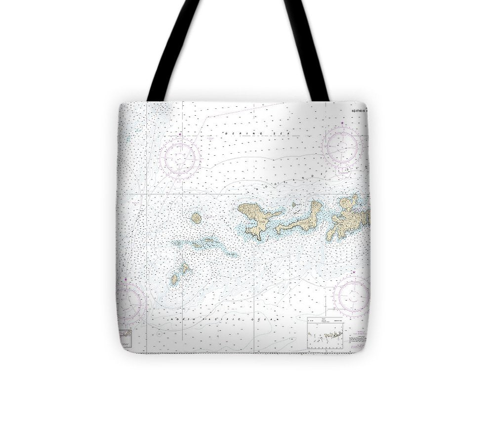 Nautical Chart 16460 Igitkin Ls Semisopochnoi Island Tote Bag