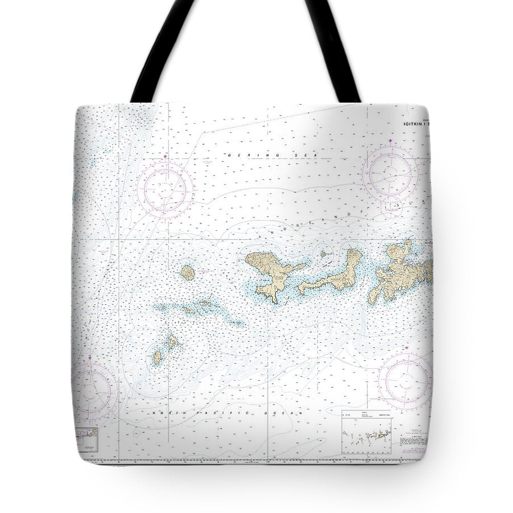 Nautical Chart-16460 Igitkin Ls-semisopochnoi Island - Tote Bag