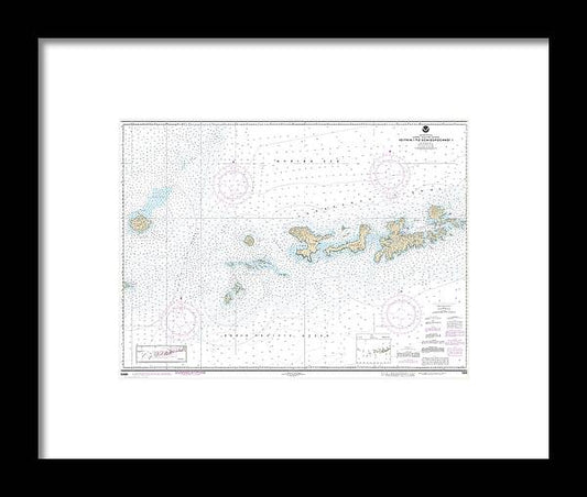 Nautical Chart-16460 Igitkin Ls-semisopochnoi Island - Framed Print