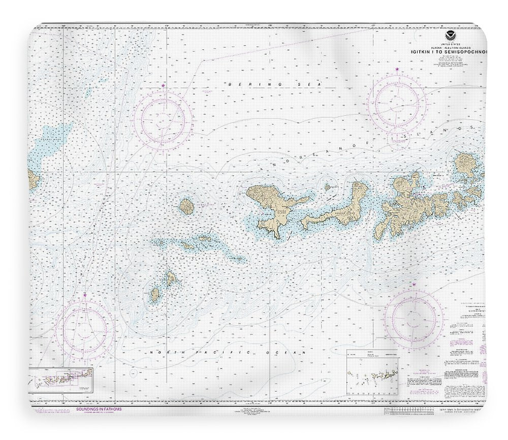 Nautical Chart-16460 Igitkin Ls-semisopochnoi Island - Blanket