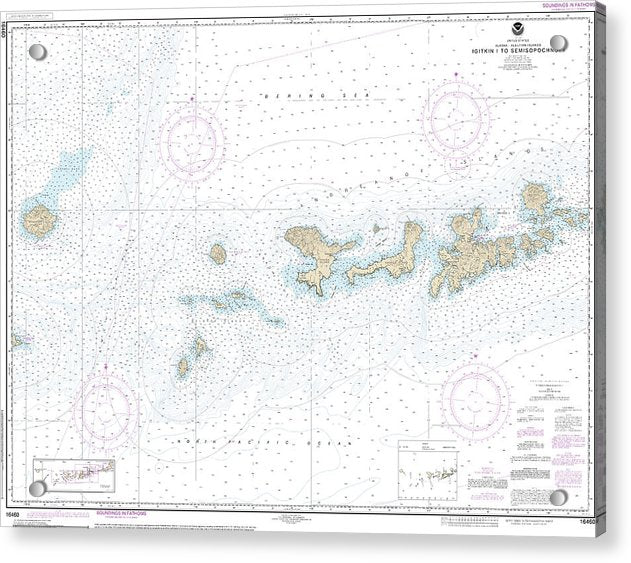 Nautical Chart-16460 Igitkin Ls-semisopochnoi Island - Acrylic Print