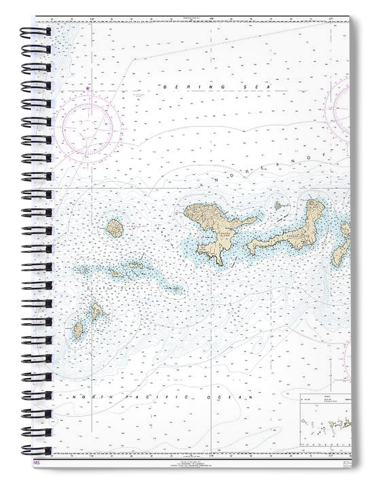 Nautical Chart 16460 Igitkin Ls Semisopochnoi Island Spiral Notebook