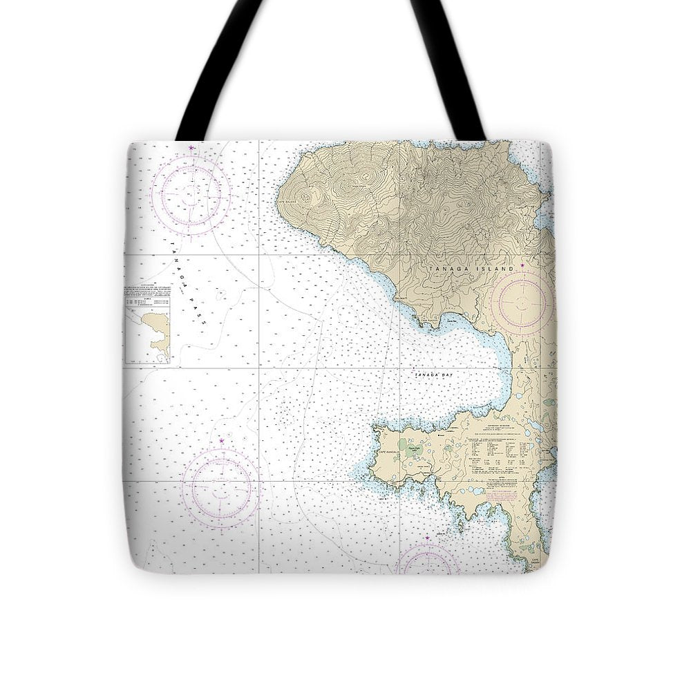 Nautical Chart-16462 Andrenof Islands Tanga Bay-approaches - Tote Bag