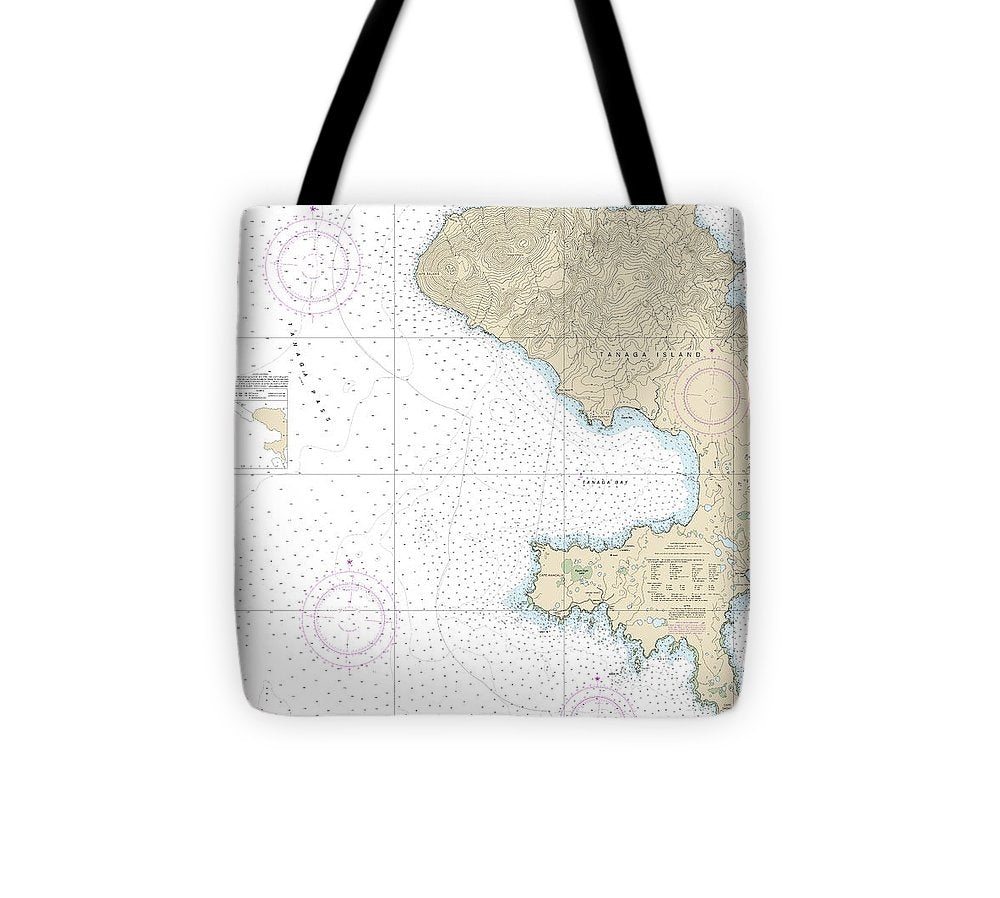 Nautical Chart 16462 Andrenof Islands Tanga Bay Approaches Tote Bag