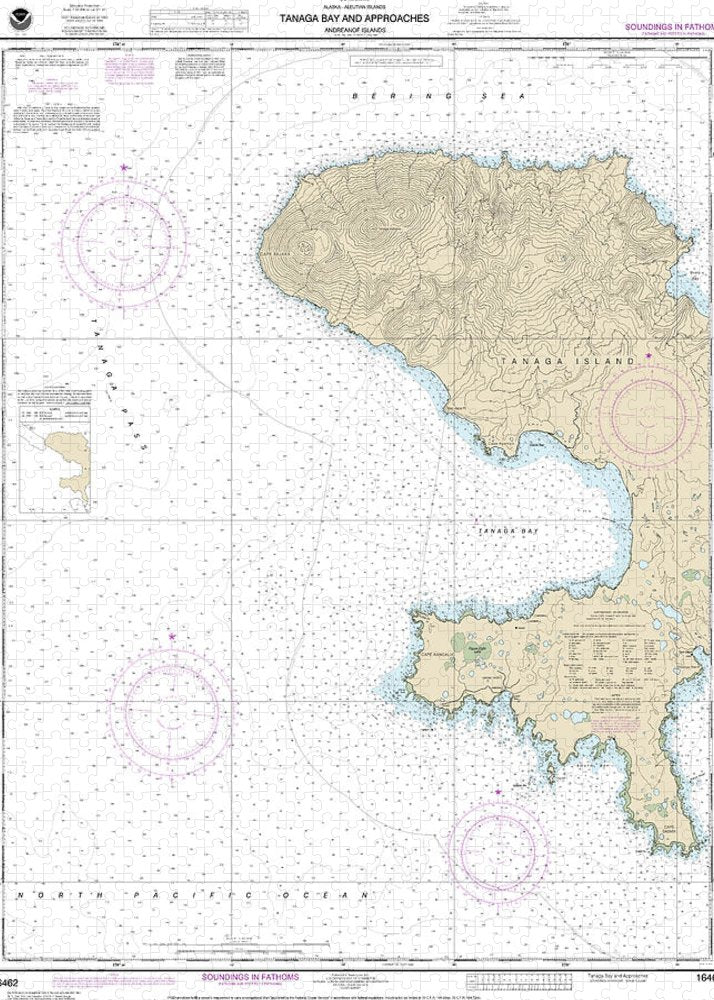 Nautical Chart-16462 Andrenof Islands Tanga Bay-approaches - Puzzle