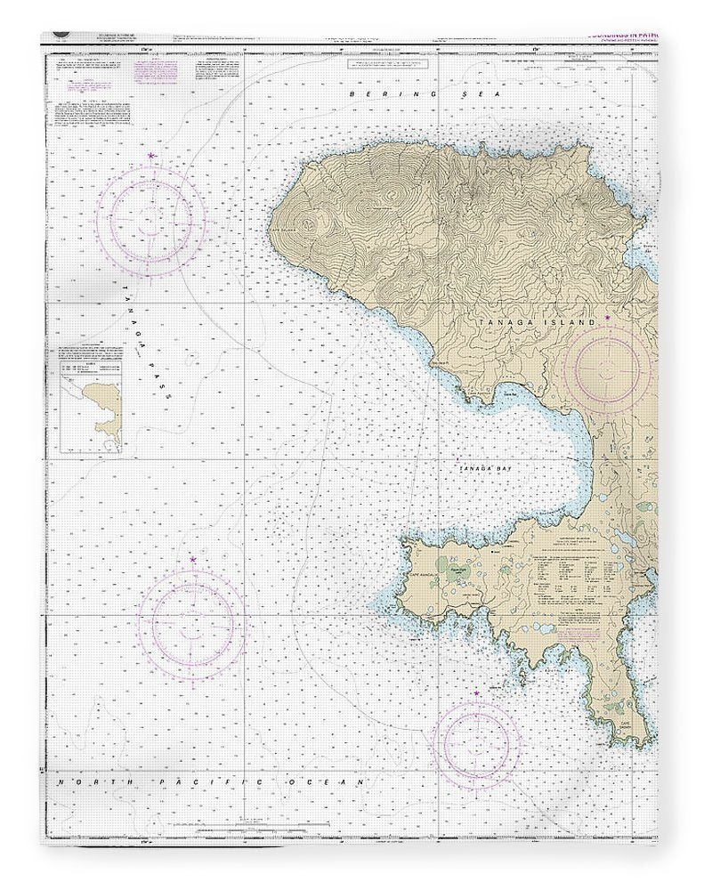 Nautical Chart-16462 Andrenof Islands Tanga Bay-approaches - Blanket