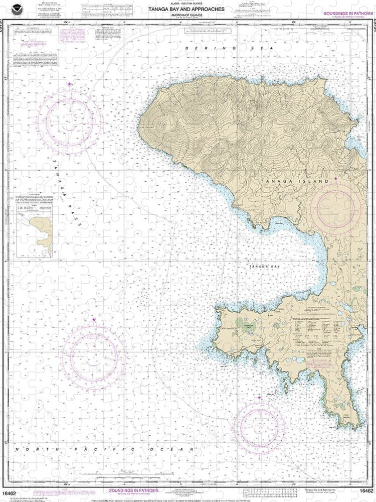 Nautical Chart 16462 Andrenof Islands Tanga Bay Approaches Puzzle