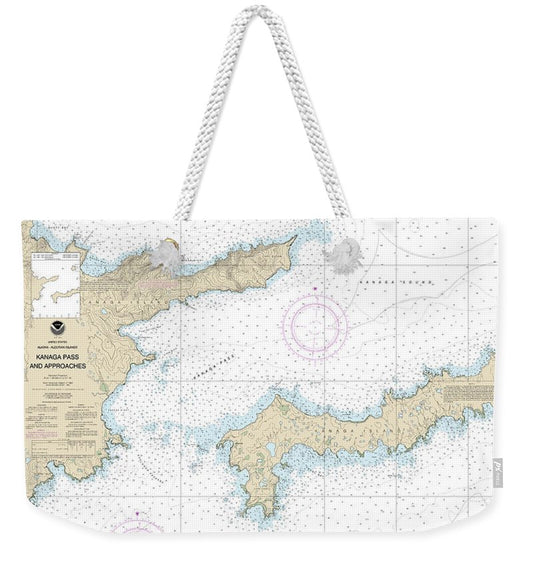 Nautical Chart-16463 Kanaga Pass-approaches - Weekender Tote Bag