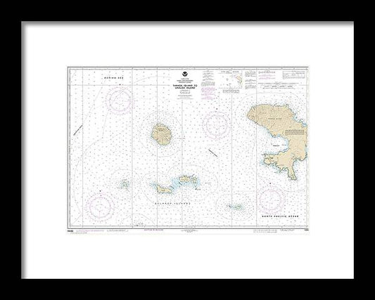 A beuatiful Framed Print of the Nautical Chart-16465 Tanaga Island-Unalga Island by SeaKoast