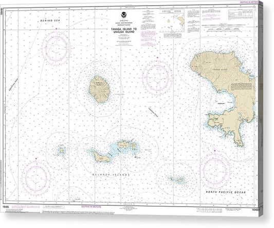 Nautical Chart-16465 Tanaga Island-Unalga Island  Acrylic Print
