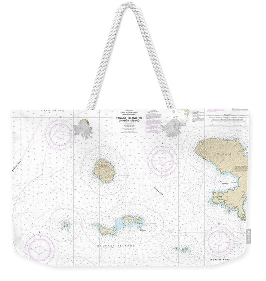 Nautical Chart-16465 Tanaga Island-unalga Island - Weekender Tote Bag
