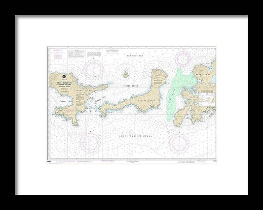 A beuatiful Framed Print of the Nautical Chart-16467 Adak Island-Tanaga Island by SeaKoast