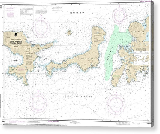 Nautical Chart-16467 Adak Island-Tanaga Island  Acrylic Print