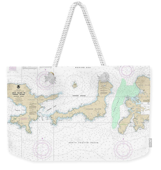 Nautical Chart-16467 Adak Island-tanaga Island - Weekender Tote Bag