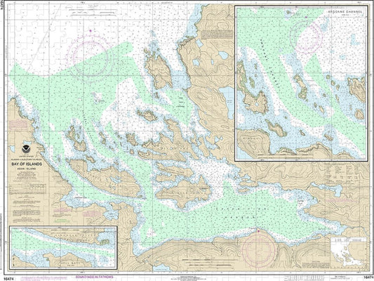 Nautical Chart 16474 Bay Islands, Aranne Channel, Hell Gate Puzzle