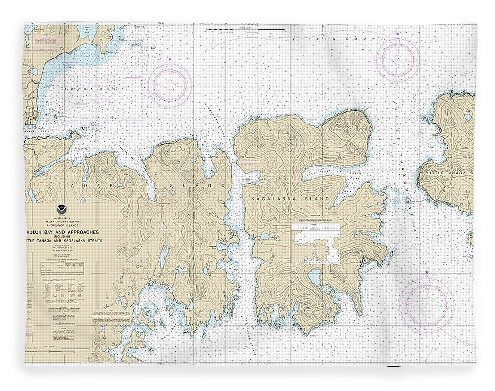 Nautical Chart-16475 Kuluk Bay-approaches, Including Little Tanaga-kagalaska Strs - Blanket