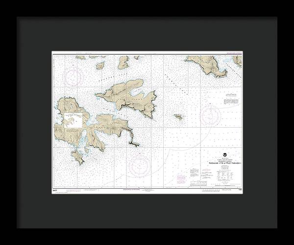 Nautical Chart-16477 Tagalak Island-little Tanaga L - Framed Print