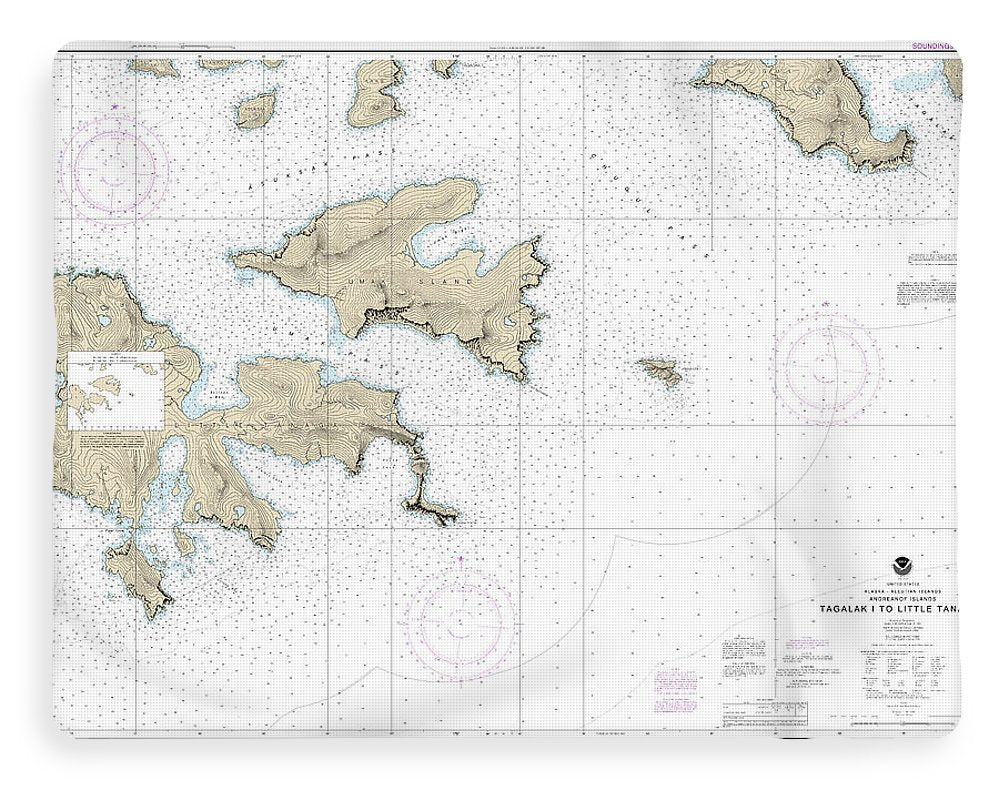Nautical Chart-16477 Tagalak Island-little Tanaga L - Blanket