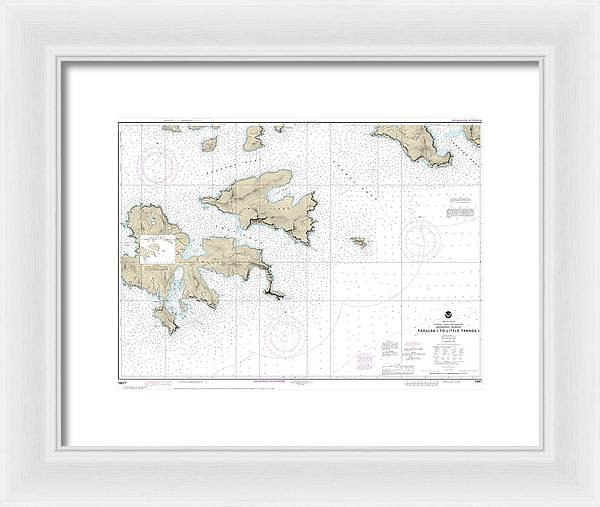 Nautical Chart-16477 Tagalak Island-little Tanaga L - Framed Print