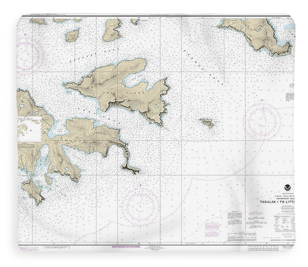 Nautical Chart-16477 Tagalak Island-little Tanaga L - Blanket