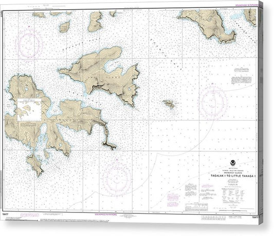 Nautical Chart-16477 Tagalak Island-Little Tanaga L  Acrylic Print