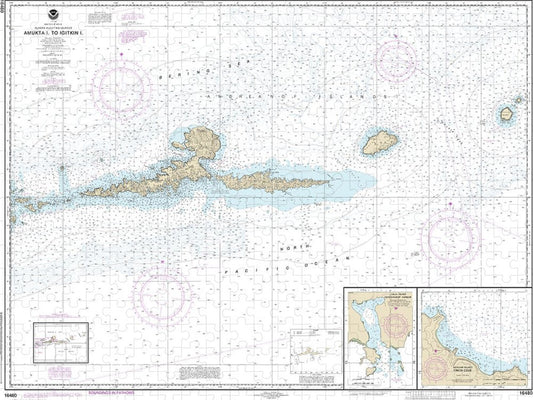 Nautical Chart 16480 Amkta Island Igitkin Island, Finch Cove Seguam Island, Sviechnikof Harbor, Amilia Island Puzzle