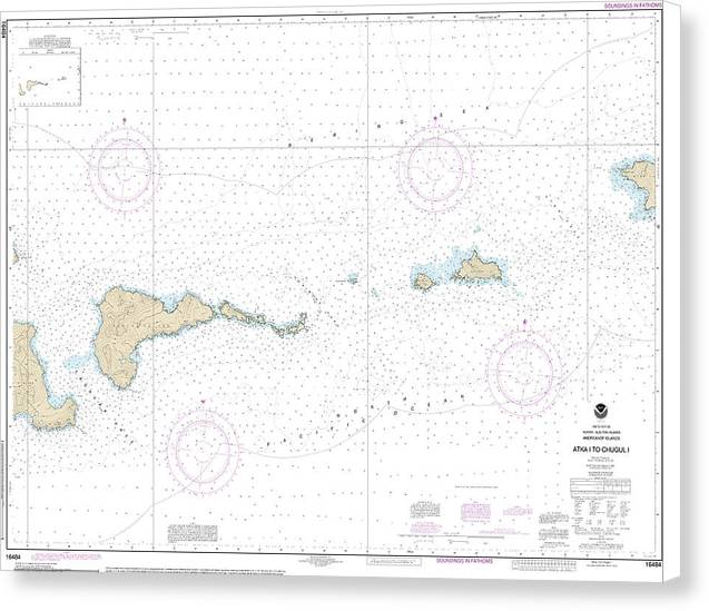 Nautical Chart-16484 Atka Island-chugul Island Atka Island - Canvas Print